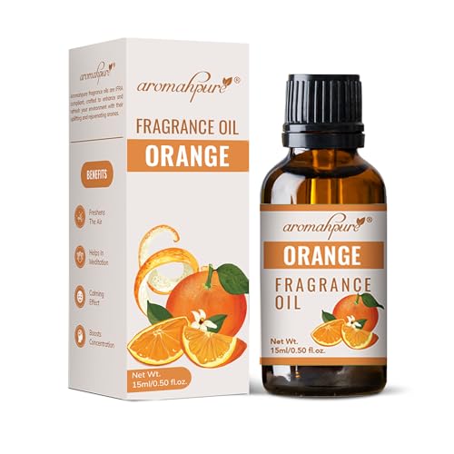 Aromahpure Fragrance Oil | 15 ml | Orange Aroma Oil for Home Fragrance | Best for Aromatherapy | Helps in Meditation | Used in Diffusers, Candles, Air Fresheners, Soaps, IFRA Certified - Image 1