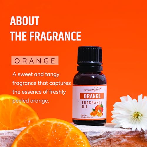 Aromahpure Fragrance Oil | 15 ml | Orange Aroma Oil for Home Fragrance | Best for Aromatherapy | Helps in Meditation | Used in Diffusers, Candles, Air Fresheners, Soaps, IFRA Certified - Image 2