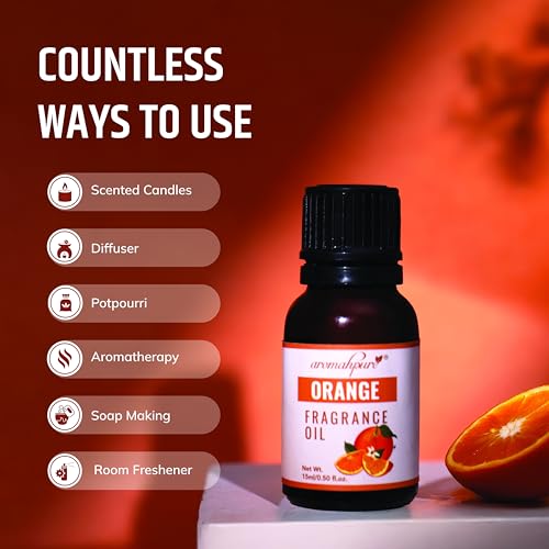 Aromahpure Fragrance Oil | 15 ml | Orange Aroma Oil for Home Fragrance | Best for Aromatherapy | Helps in Meditation | Used in Diffusers, Candles, Air Fresheners, Soaps, IFRA Certified - Image 4
