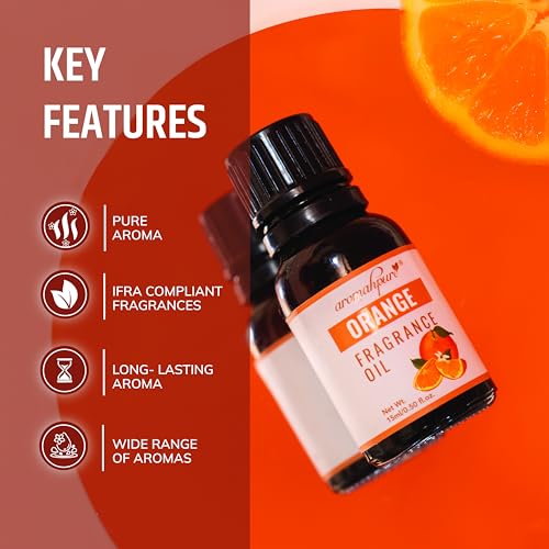 Aromahpure Fragrance Oil | 15 ml | Orange Aroma Oil for Home Fragrance | Best for Aromatherapy | Helps in Meditation | Used in Diffusers, Candles, Air Fresheners, Soaps, IFRA Certified - Image 3