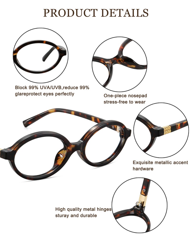 WOWSUN Retro Oval Sunglasses Womens Trendy Sun Glasses Sunnies UV400 Protection - Image 4