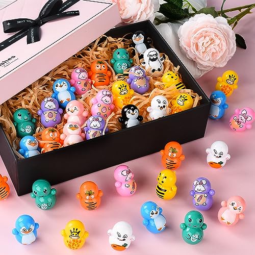 FFNIU Mini Tumbler Toy 70pcs Animal Tumbler Toys for Kids Doll Tumblers Toys for Classroom Rewards Goodie Bag Filler Birthday Party Favors - Image 5