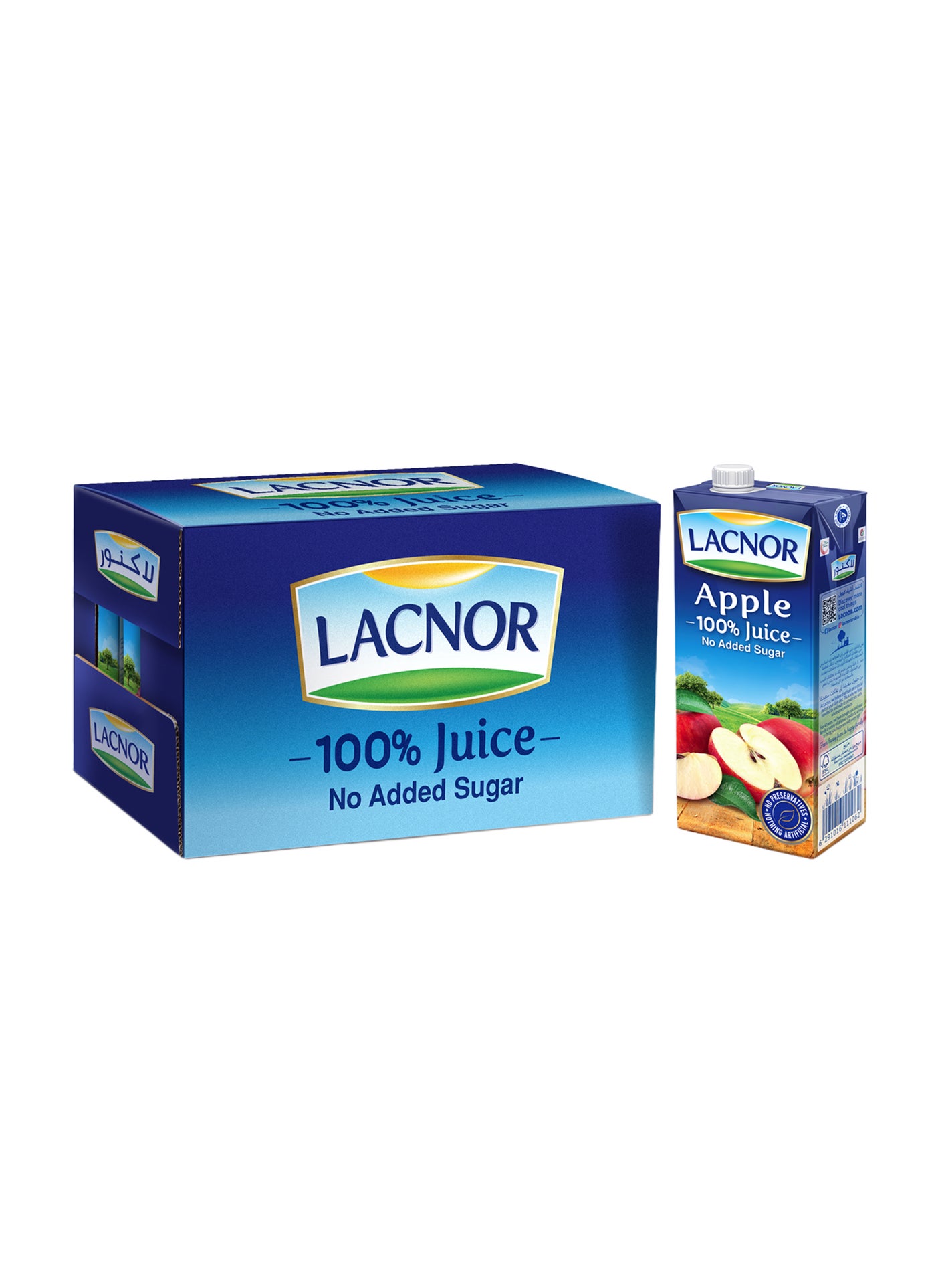 Lacnor Apple 100 Percent Juice, No Added Sugar