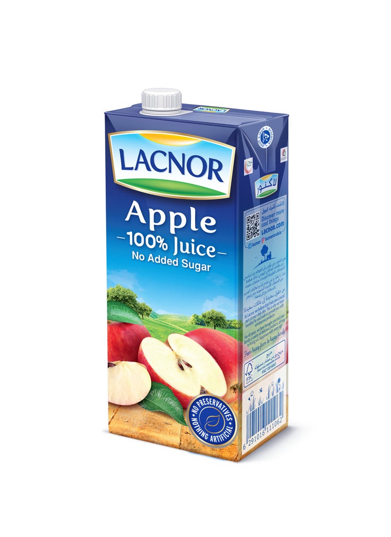 Lacnor عصير تفاح 100 بالمئة، بدون سكر مضاف - Image 2