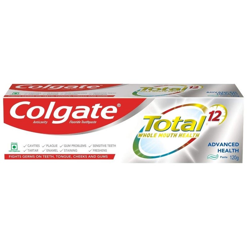 Colgate كولجيت توتال لصحة الفم الكاملة، معجون أسنان مضاد للبكتيريا، 120جم (صحة متقدمة) - Image 1