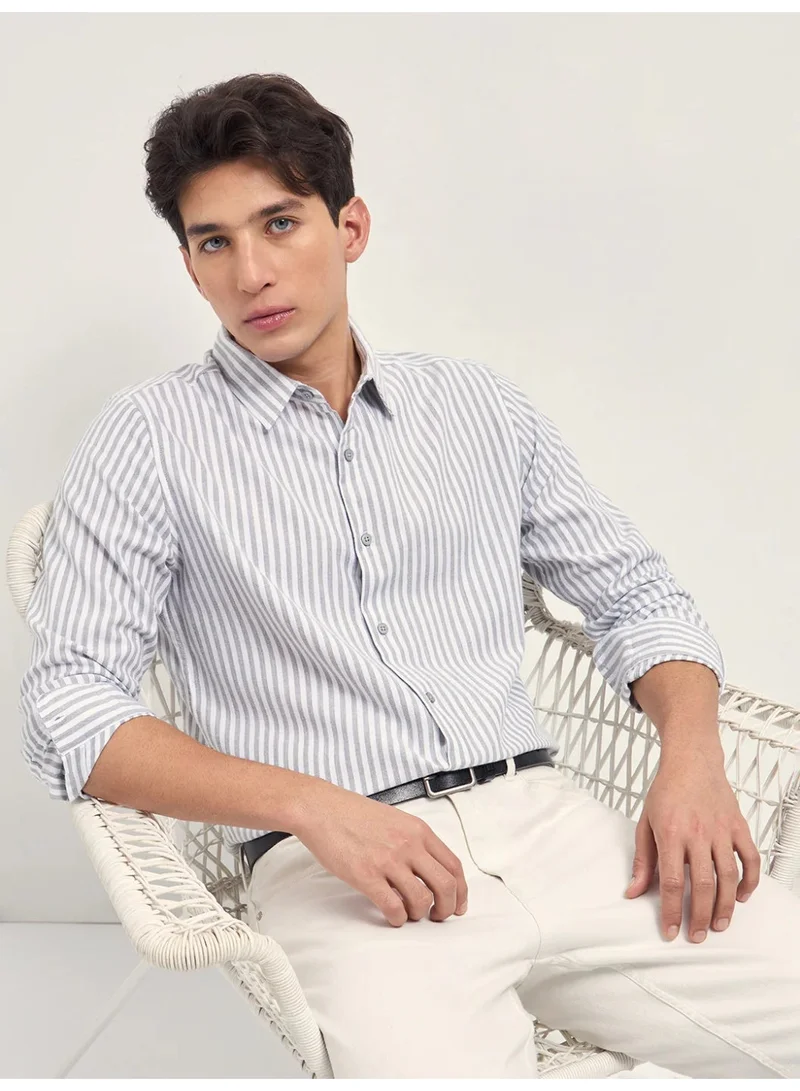 THE BEAR HOUSE  Men’s Long Sleeve Shirt – Classic, Comfortable and Stylish Essential for Work, Travel or Casual Outings for Men | Best Price UAE