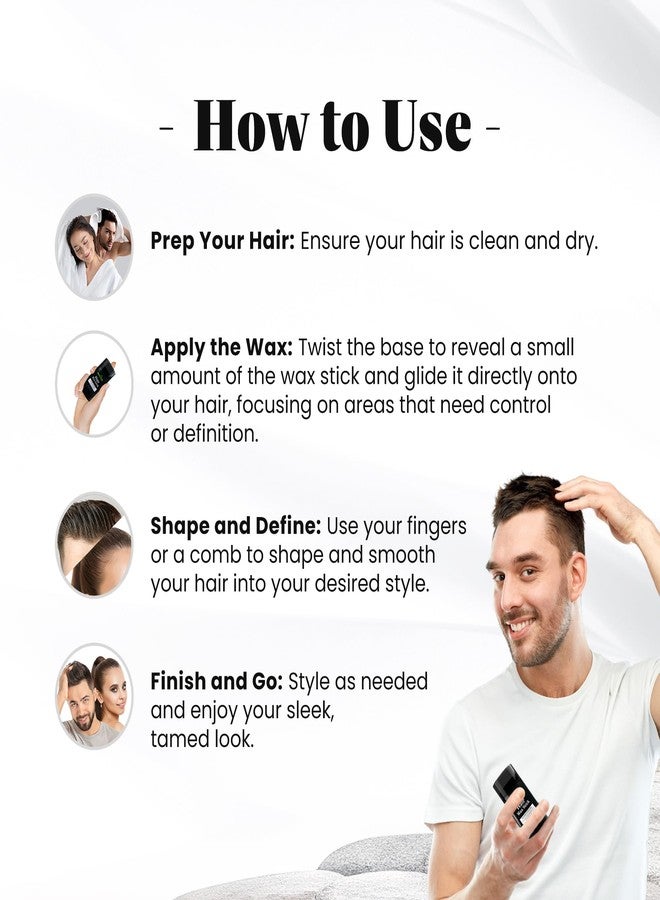 Herbishh Hair Wax Stick For Women & Men 2.7 OZ - Nourish & Styling Slick Wax Stick for Hair Smoothing, Flyaway, Controls Frizzy Hair, Perfect for Hairline and Nape Area, Wax Stick for Hair Fly Away - Image 5