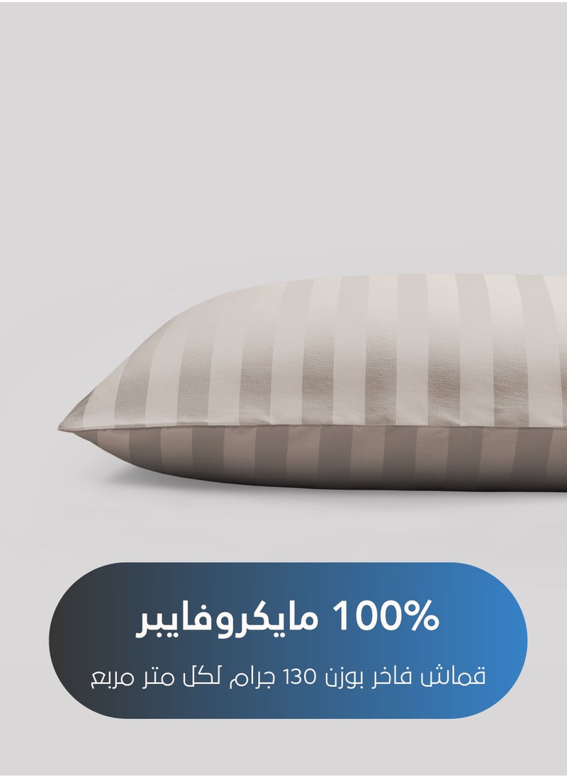 Single Microfiber Sheet Set,  Single Size 2 Pieces, Hotel Stripes Design - pzsku/Z889CF43F599E369A63DFZ/45/_/1709015778/31e13b97-8c73-40ed-8d7d-ab8c36393666