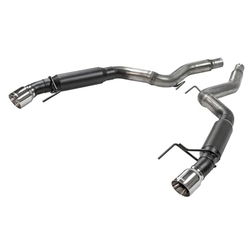 Flowmaster 817713 Outlaw Axle-Back Exhaust Kit 3 Inch 409 Stainless Steel 4 Inch Polished 304 Stainless Steel Tips Compatible with 2015-2023 Ford Mustang 2.3L Ecoboost or 3.7L V6 Coupe Convertible - Image 1