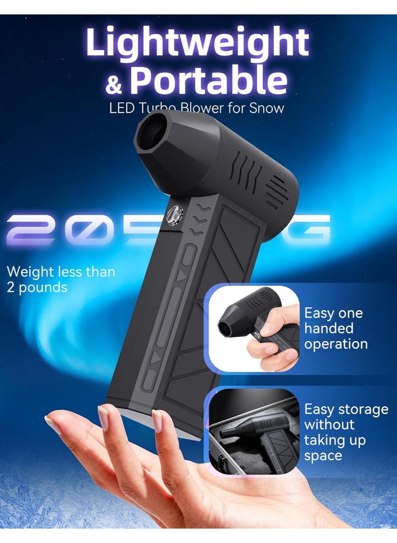 الروهيت منفاخ هواء قوي محمول لاسلكي، منفاخ هواء إلكتروني، منفاخ أوراق لاسلكي، منفاخ هواء نفاثة، منفاخ توربو LED، مروحة توربو قوية بدون فرشاة، مجفف محمول صغير محمول في الهواء الطلق - Image 2