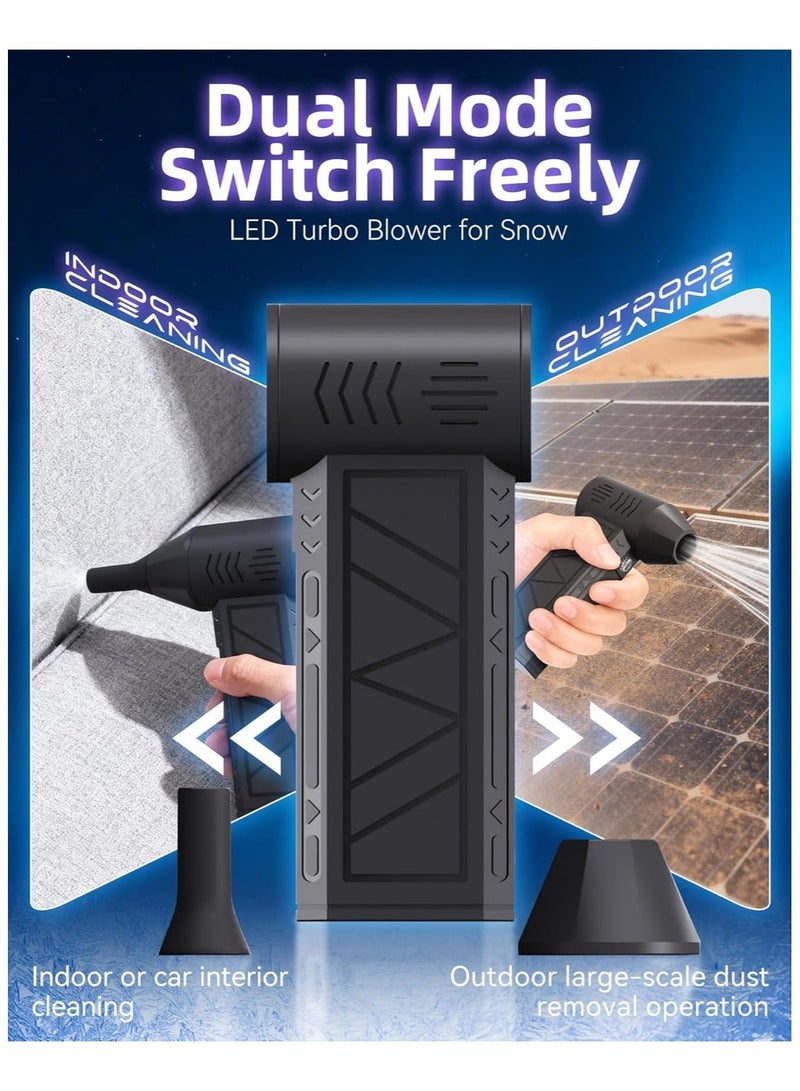 Alruht Cordless Handheld Powerful Blower, Electronic Air Blower, Cordless Leaf Blower, Air Blower Jet Fan LED Turbo Blower Turbo Violent Brushless Fan Outdoor Portable Mini Handheld Dryer - Image 5