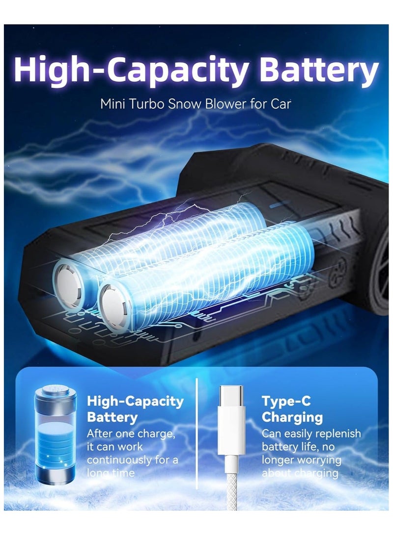 Alruht Cordless Handheld Powerful Blower, Electronic Air Blower, Cordless Leaf Blower, Air Blower Jet Fan LED Turbo Blower Turbo Violent Brushless Fan Outdoor Portable Mini Handheld Dryer - Image 4