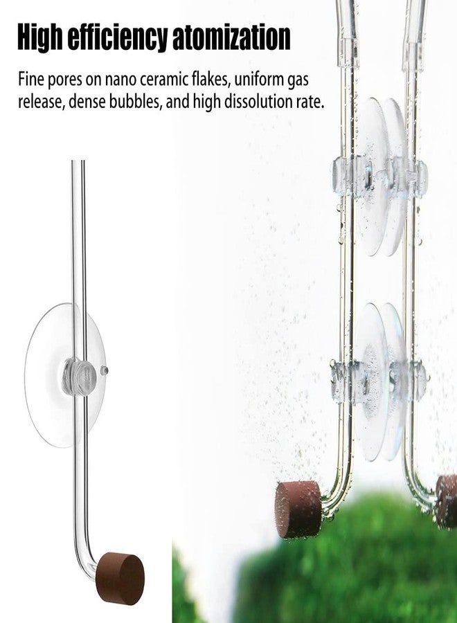 DONGKER Aquarium CO2 Diffuser,Acrylic Fish Tank CO2 Atomizer with Suction Cups for 4mm I.D. CO2 Air Tube(Up to 30cm Fish Tank) - Image 5