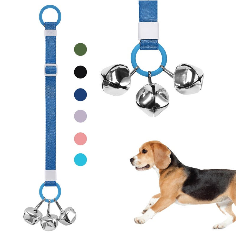 SVD.PET Dog Door Bell with Hanging Ring, Dog Bells to Go Outside for Potty Training, Can Attach to Door Knob or Anywhere Near The Door, Height Adjustable, Loud Jingle Bells for Puppies (Navy Blue) - Image 1