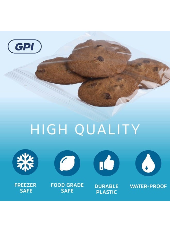 GPI POLY 5" x 5" - Bulk Pack 100, 2 Mil Thick, Clear Plastic Reclosable Zip Bags, Hang Hole for Display, Durable Poly Baggies with Resealable Zip Top Lock - Image 5