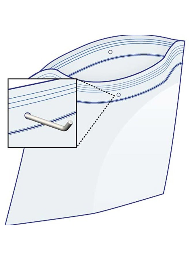 GPI POLY 5" x 5" - Bulk Pack 100, 2 Mil Thick, Clear Plastic Reclosable Zip Bags, Hang Hole for Display, Durable Poly Baggies with Resealable Zip Top Lock - Image 2