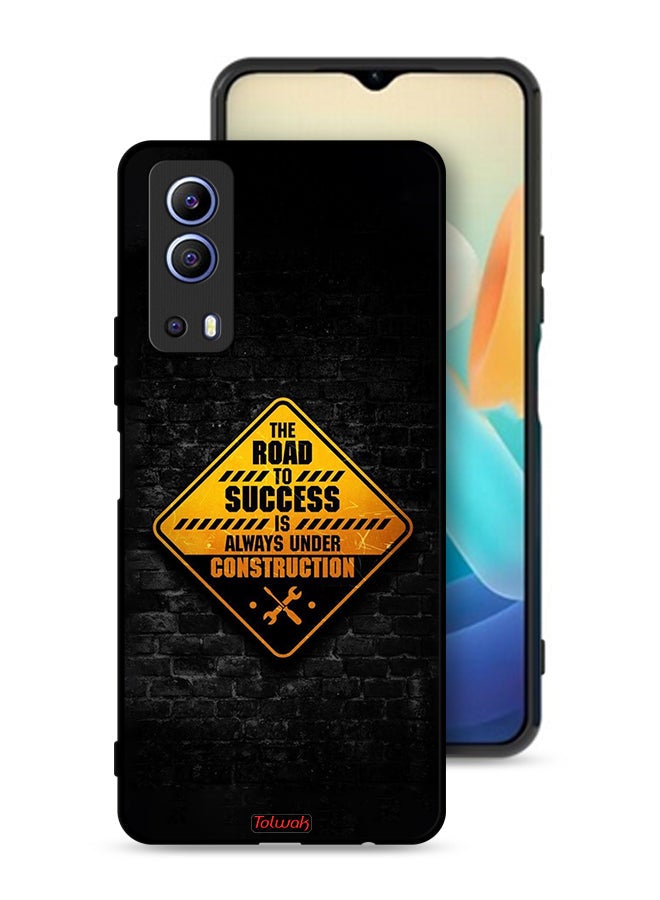 Tolwak Vivo Y72 5G Protective Case Cover The Road To Success Is Always Under Construction - Image 1