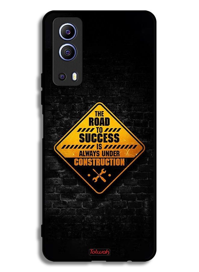 Tolwak Vivo Y72 5G Protective Case Cover The Road To Success Is Always Under Construction - Image 2