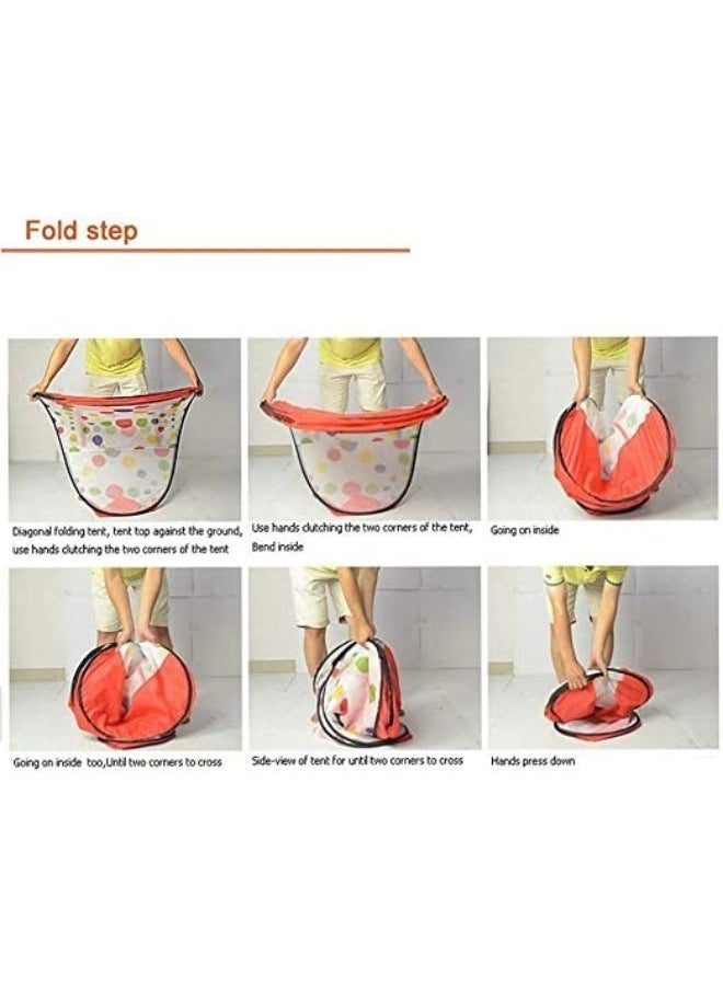 EASY FUTURE Tent Play House Foldable Pop UpTent Play Play House for Children Ocean ball Pool Indoor and Outdoor Including:50 Pcs Colorful Soft Plastic Ocean Fun Ball  - Image 2