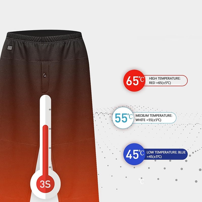 klarako Men Heating Pants,Heating Trousers Winter Warm,Winter Outdoor 3 Gears Temperature Electric Thermal Heating Trousers - Image 2