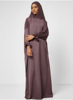 Prayer Dress With Shirred Sleeve Detail