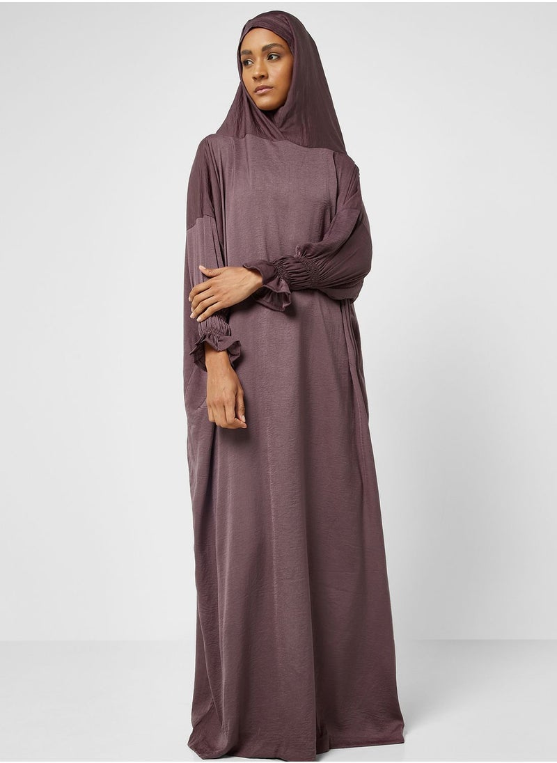 hayas closet - Prayer Dress With Shirred Sleeve Detail - Image 1