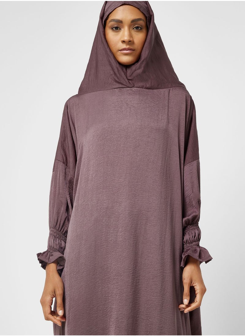 hayas closet - Prayer Dress With Shirred Sleeve Detail - Image 1