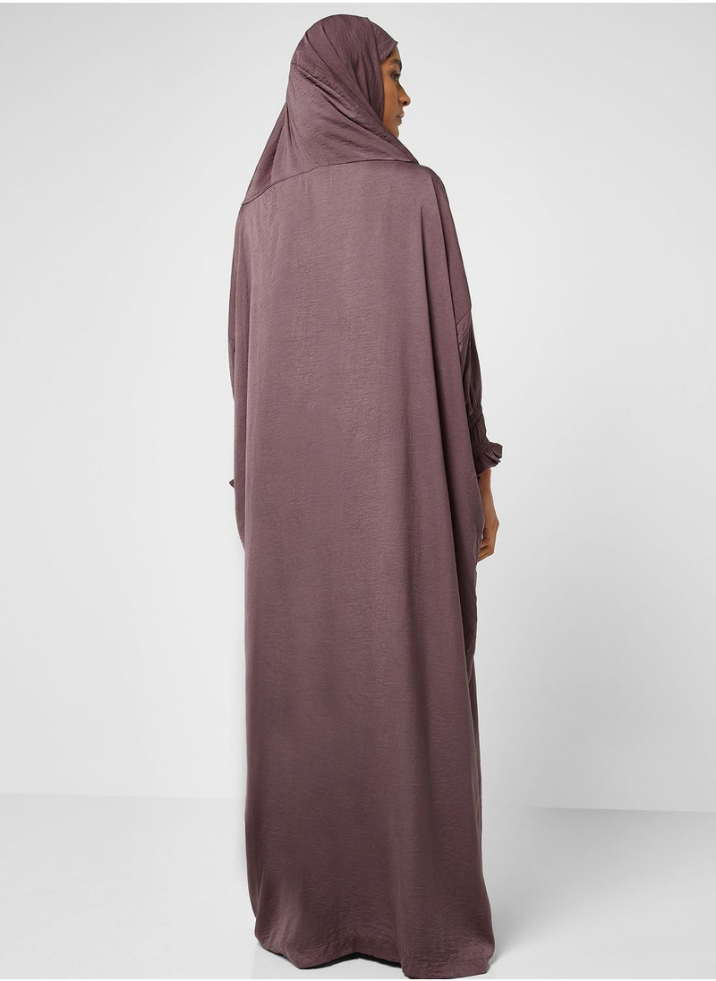 hayas closet - Prayer Dress With Shirred Sleeve Detail - Image 1