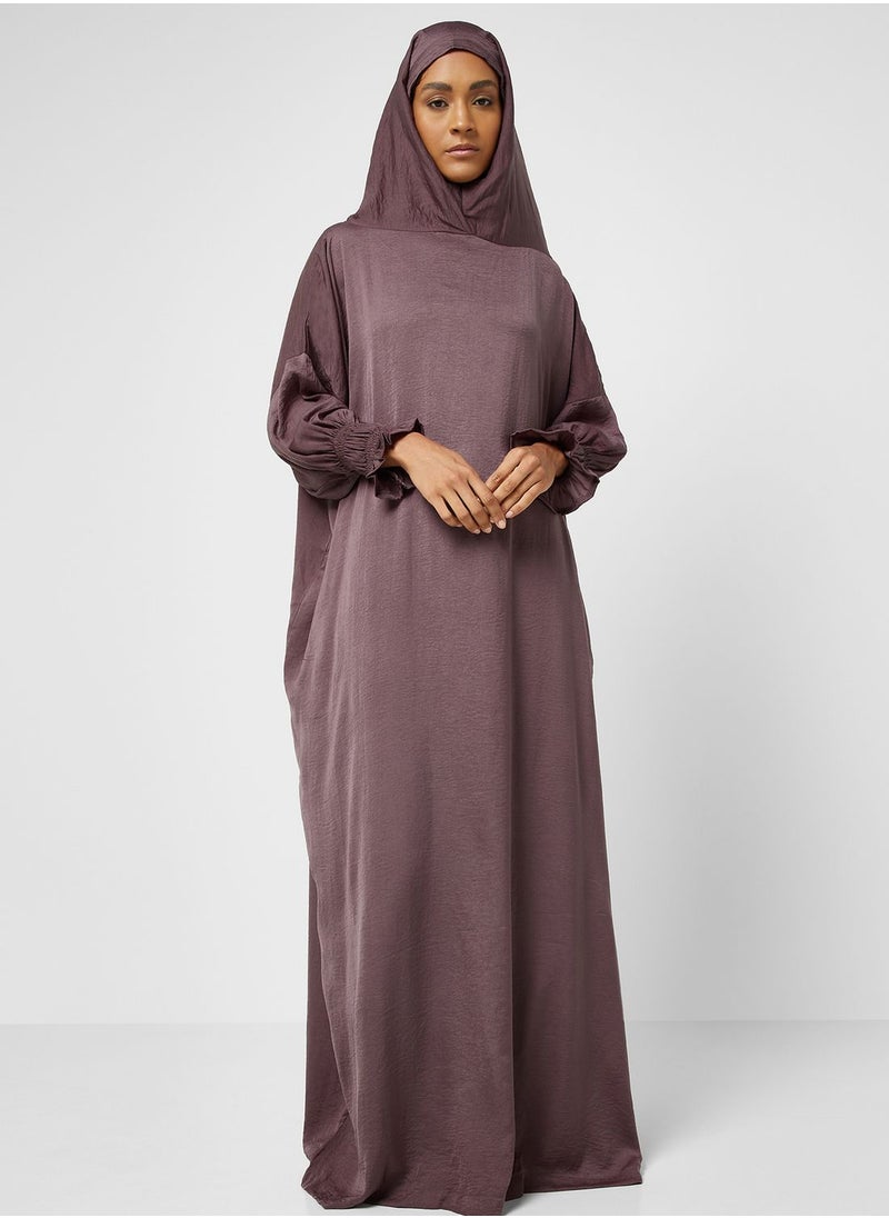 hayas closet - Prayer Dress With Shirred Sleeve Detail - Image 1