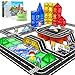 IGIVI 112PCS Magnetic Tiles Road Set with Vibrant Color  Ultra Magnet Strength City Road Building Blocks Construction Toys for Toddlers Kids Ages 312 Creative Gifts STEM Toys for 3 Years Old Boys Girls - Image 2