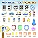 IGIVI 112PCS Magnetic Tiles Road Set with Vibrant Color  Ultra Magnet Strength City Road Building Blocks Construction Toys for Toddlers Kids Ages 312 Creative Gifts STEM Toys for 3 Years Old Boys Girls - Image 4