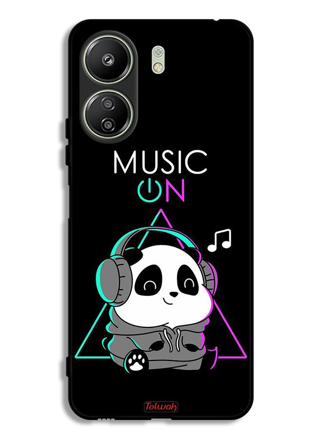 Tolwak Xiaomi Redmi 13C Protective Case Cover Music On Panda - Image 1