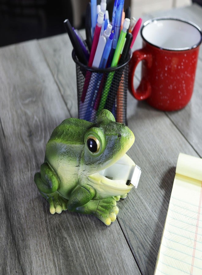 Needzo Green Frog Tape Dispenser, Novelty Office Desk Accessory, Wildlife Themed Decor, 5.5"x4"x3.75" - Image 3