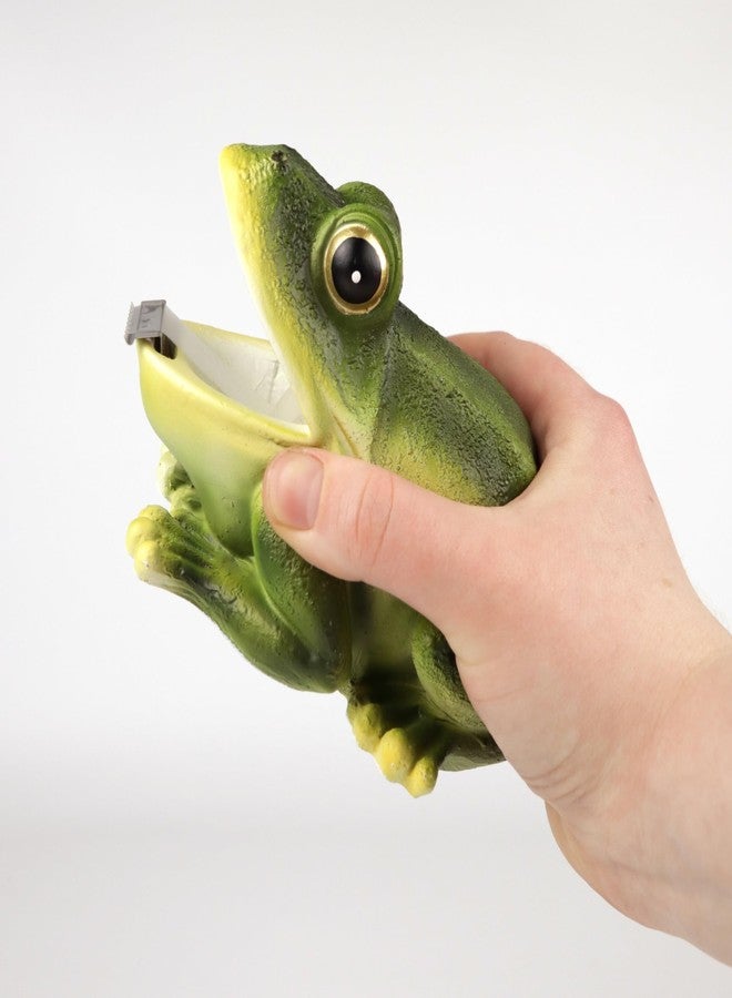 Needzo Green Frog Tape Dispenser, Novelty Office Desk Accessory, Wildlife Themed Decor, 5.5"x4"x3.75" - Image 4