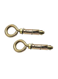Duravel Duravel Heavy-Duty Eye Bolt Anchors, Zinc-Plated Steel, CLOSED HOOK (Pack-Of 2, 12mm)  - Image 1