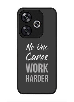 Stylizedd Rugged Black edge case for Xiaomi Poco F6 / Xiaomi Redmi Turbo 3, Slim fit Soft Case Flexible Anti Drop TPU Gel Thin Cover -   Work Harder  - Image 1