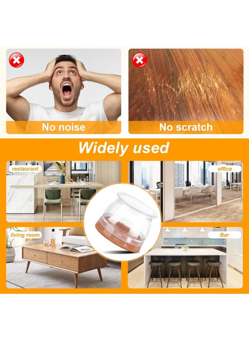 36Pcs Chair Leg Floor Protectors for Hardwood Floors, Furniture Legs Caps with Protect Pads, Non-slip Pads for Scratch and Noise Reduction - Image 5