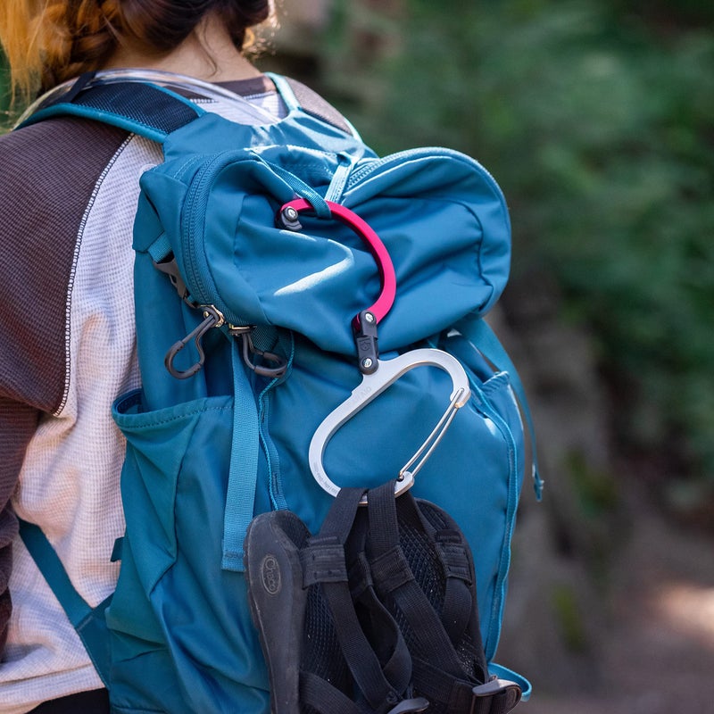 GEAR AID HEROCLIP Carabiner Clip and Hook (Large) for Camping, Backpack, Organization, and Garage, Black and Gray, 2 Pack - Image 5