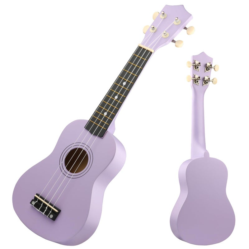 LXS Soprano Ukulele Kids Ukulele for Beginners - 21" Small Guitar Ukulele with Gig Bag, Standby String, Picks and Primary Tutorial (Purple) - Image 2