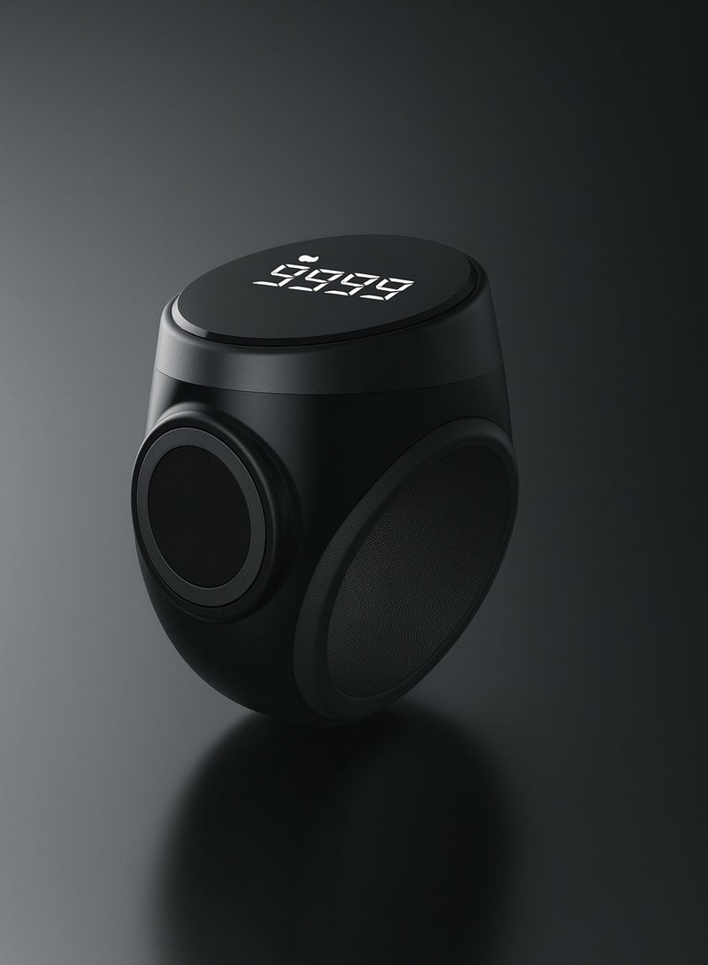 3-in-1 Digital Ziker Counter, Lightweight Tasbih Counter Smart Ring with Display, Prayer Ring, Electronic Rosary, Watch Ring with Time & Date, Type-C Charging, Adjustable Sizes – Ramadan & Eid Gift for Men & Women - Image 2