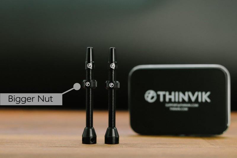 Thinvik Super Light Alloy Presta Tubeless Valve Stem Kit - 48mm, 2 Pieces (with Aluminum Alloy Valve Cap) + Valve Core Removal Tool (Black) - Image 4