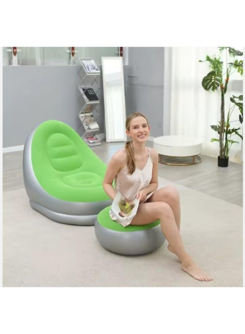 Luxury Inflatable Air Lounge Chair with Ottoman - Image 1