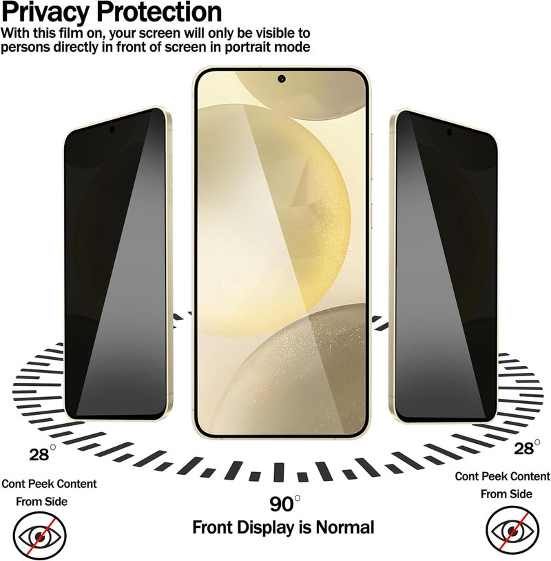 ريكنك واقي شاشة RKINC [عبوة من 3 قطع] لهاتف Samsung Galaxy S23 Plus، واقي شاشة من الزجاج المقسى للخصوصية، [لا يدعم فتح بصمة الإصبع] [مضاد للتجسس] [مضاد للخدش] [خالٍ من الفقاعات] - Image 5