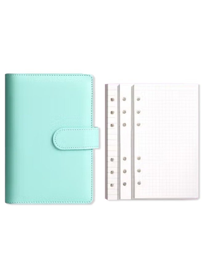 DUNISO Notebook Journal, A6 Buckle Leather Ruled Notebooks 80 Pages Diary Hardcover Notebook with Pocket for Work Men Woman, for Business Writing, Note Taking, School Office - Image 1