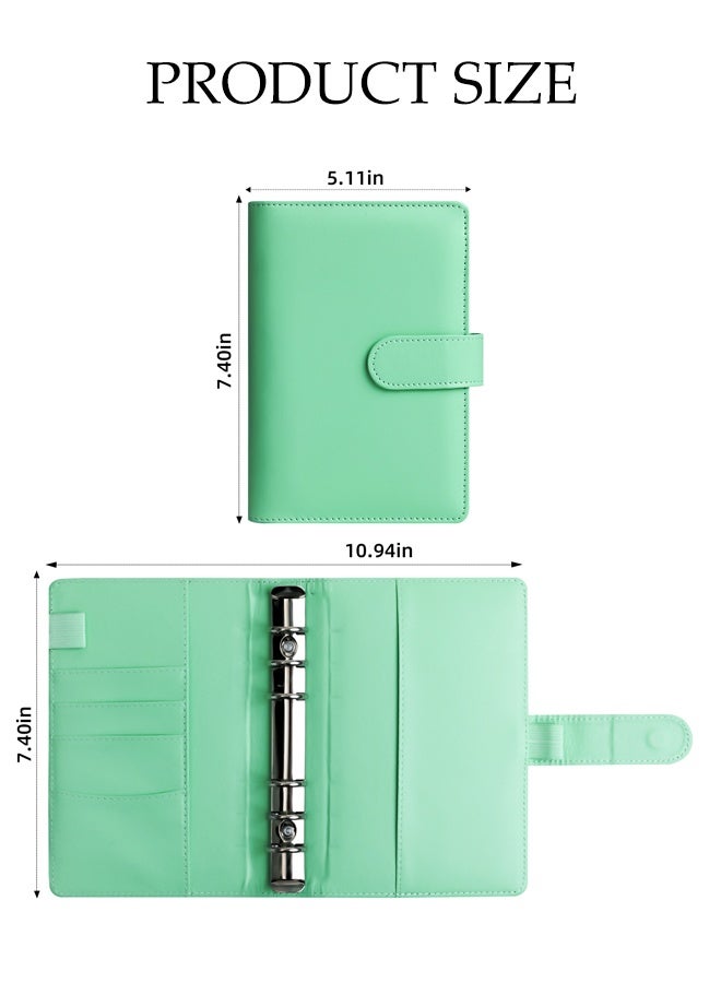 DUNISO Notebook Journal, A6 Buckle Leather Ruled Notebooks 80 Pages Diary Hardcover Notebook with Pocket for Work Men Woman, for Business Writing, Note Taking, School Office - Image 2