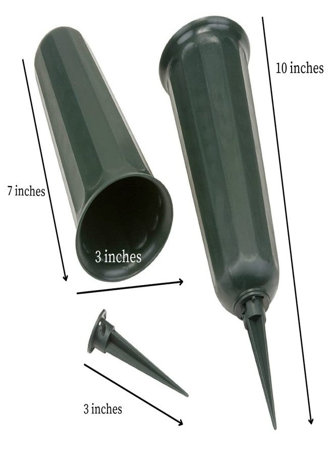 إيفلوتس مزهرية زهور للمقبرة من إيفيلوتس مع أوتاد/دعامات متينة، عبوة من 6 قطع، حامل زهور صناعية أو طبيعية للاستخدام الخارجي، لتزيين القبور - Image 2