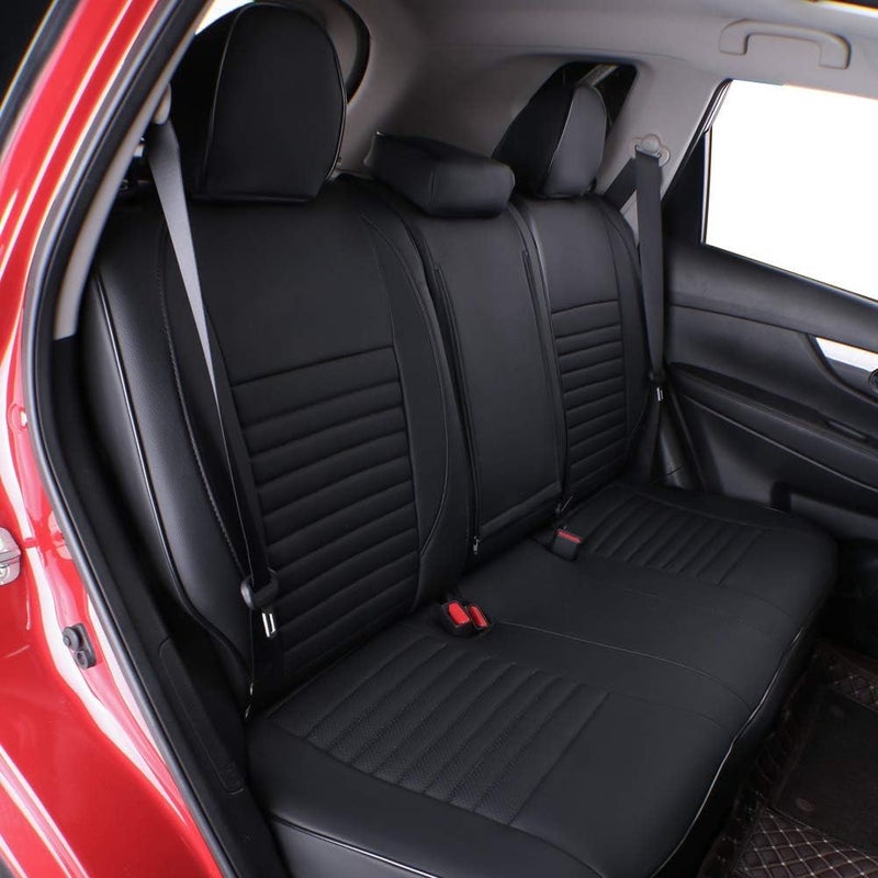 EKR Custom Fit Rogue Car Seat Covers for Nissan Rogue 2021-2025 - Leatherette (Black) - Image 5