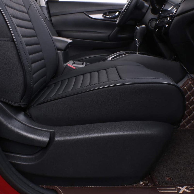 EKR Custom Fit Rogue Car Seat Covers for Nissan Rogue 2021-2025 - Leatherette (Black) - Image 2