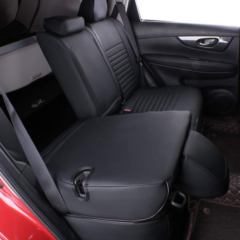EKR Custom Fit Rogue Car Seat Covers for Nissan Rogue 2021-2025 - Leatherette (Black) - Image 4