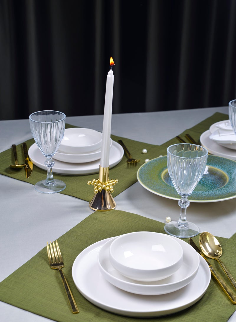 هيدا طقم عشاء بورسلان رويا أوف وايت 12 قطعة لعدد 4 أشخاص – صنع في تركيا - Image 1